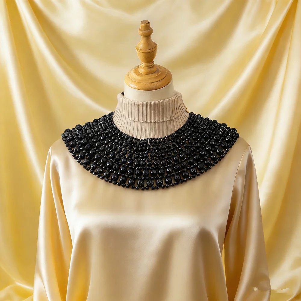 

Multi-Layer Beaded Vintage Pearl Bridal Shoulder Chain Accessory for Wedding Performances And Parties Body Chain