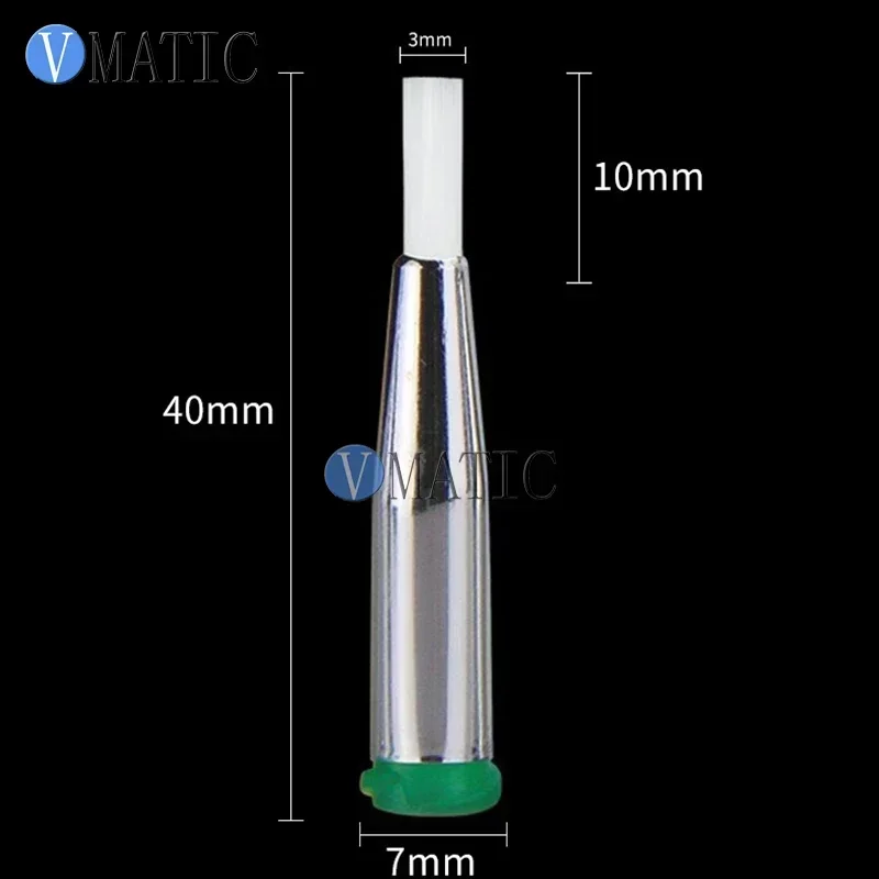 18G(1.27mm) Dispensing Brush Tool | ESD-Safe Needle Cleaner for Nordson/EFD Tips (3mm Nylon Bristles)