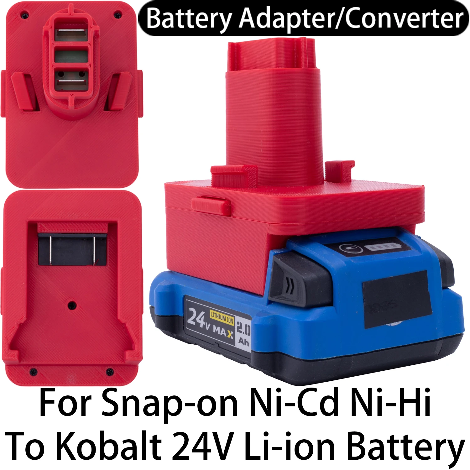 

Адаптер-конвертер для инструментов Snap-on Ni-Cd/Ni-Hi для аккумуляторов Kobalt 24V Li-ion, аксессуар для электроинструмента