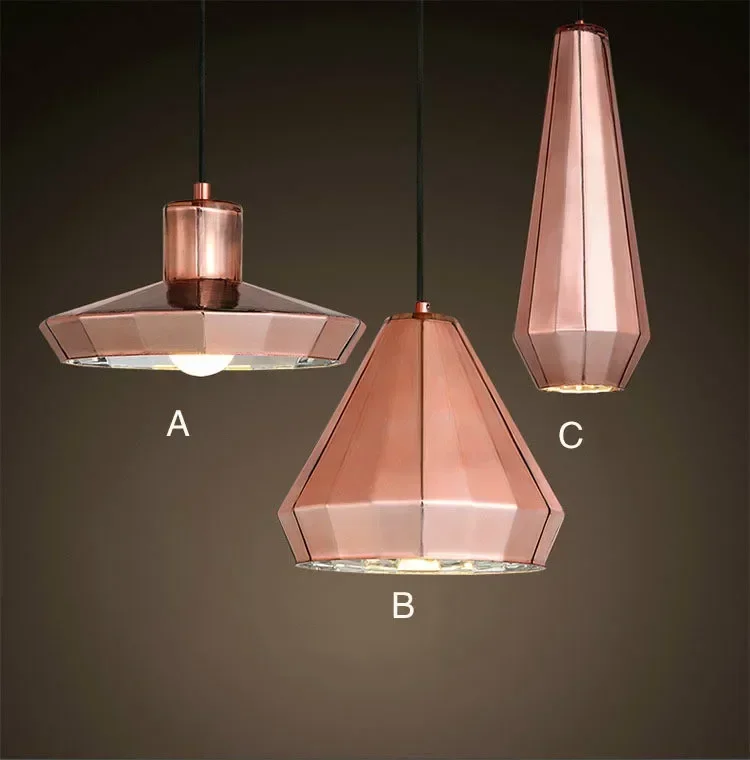 Nordic simple glass chandelier personalized glass chandelier bar table dining room chandelier bedroom coffee room lamp