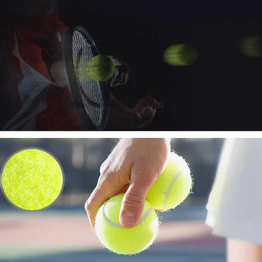 3pcs Professional Rubber Tennis Ball High Resilience Ball Tennis Club Competition Exercises Practice For School Training