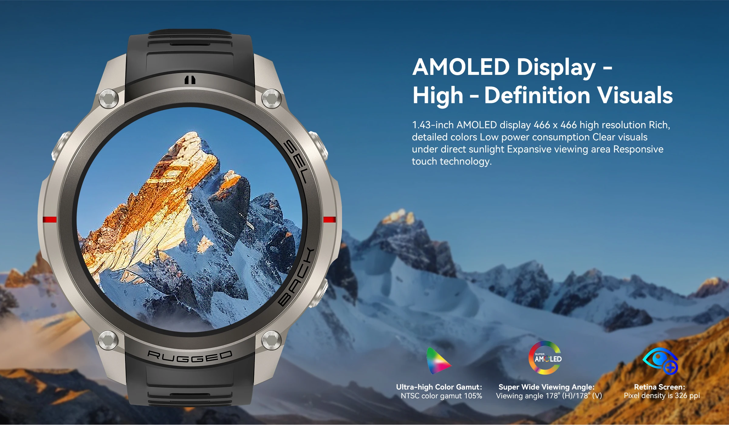 2026 Neue GPS-Technologie Offline-Karte 500mAh Akku Smartwatch GPS-Kompass Höhenmesser 5ATM Wasserdichte Sport-Smartwatches für Herren – Detail 5