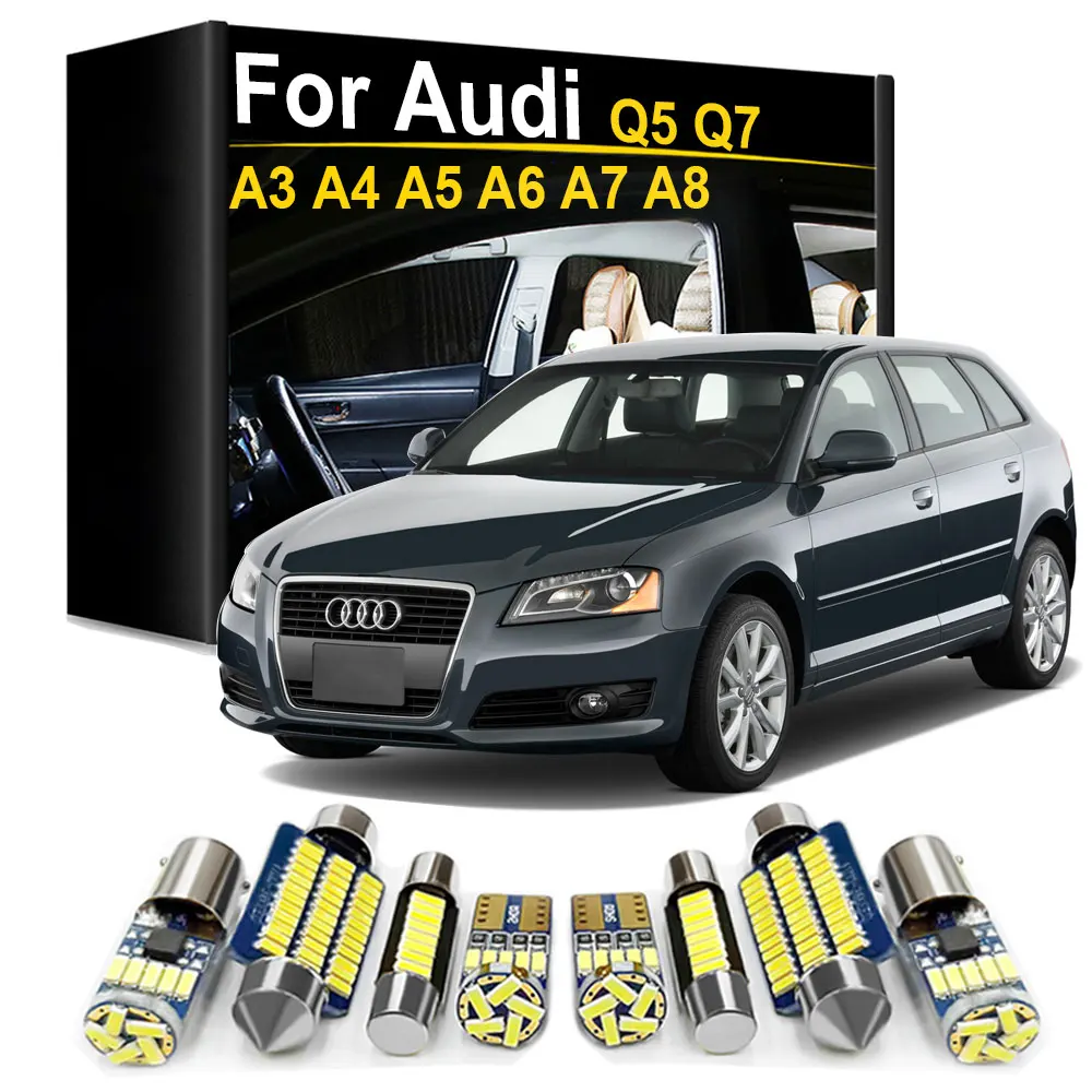Fehlerfreies LED-Innenbeleuchtungs-Kit für Audi A3 S3 8L 8P 8V A4 S4 B5 B6 B7 B8 A5 S5 A6 S6 C5 C6 C7 A7 S7 A8 S8 D3 Q5 SQ5 Q7 4L