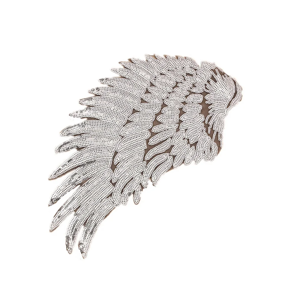 

Sequins Wing Pattern Cloth Patch DIY Embroidery Applique Patches Jean Jacket Shirt Blouse Bag Hat Repair Decor Skin Friendly