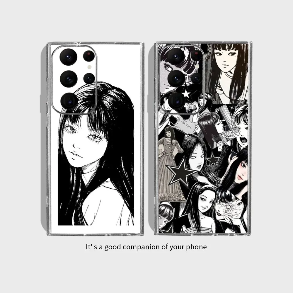 Anime Junji Ito Tomie Phone Case For Samsung Galaxy S24 Ultra S22 S23 Ultra S21 S20 5G Protective Silicone TPU Funda