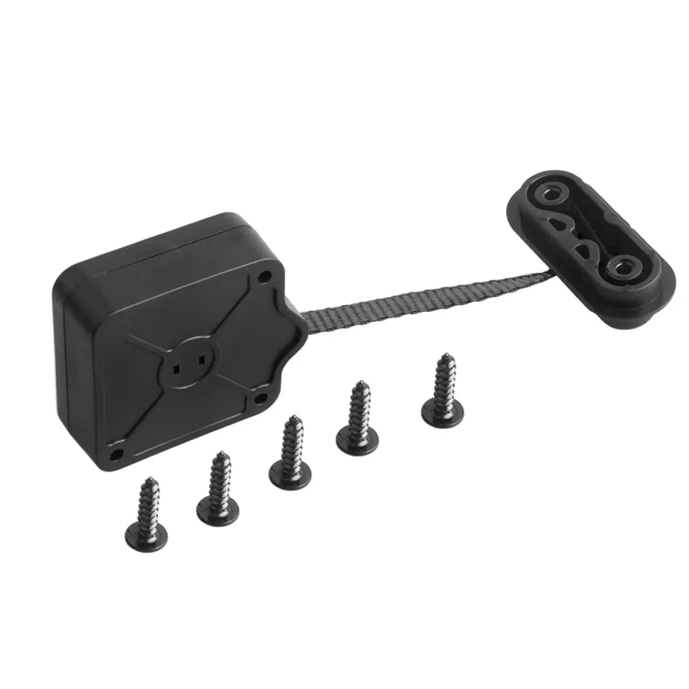 

Retractable Tour Pack Lid Tether for Motorcycle Black Heavy-Duty Premium Plastic Auto-Coil Cord Stable Lid Hold