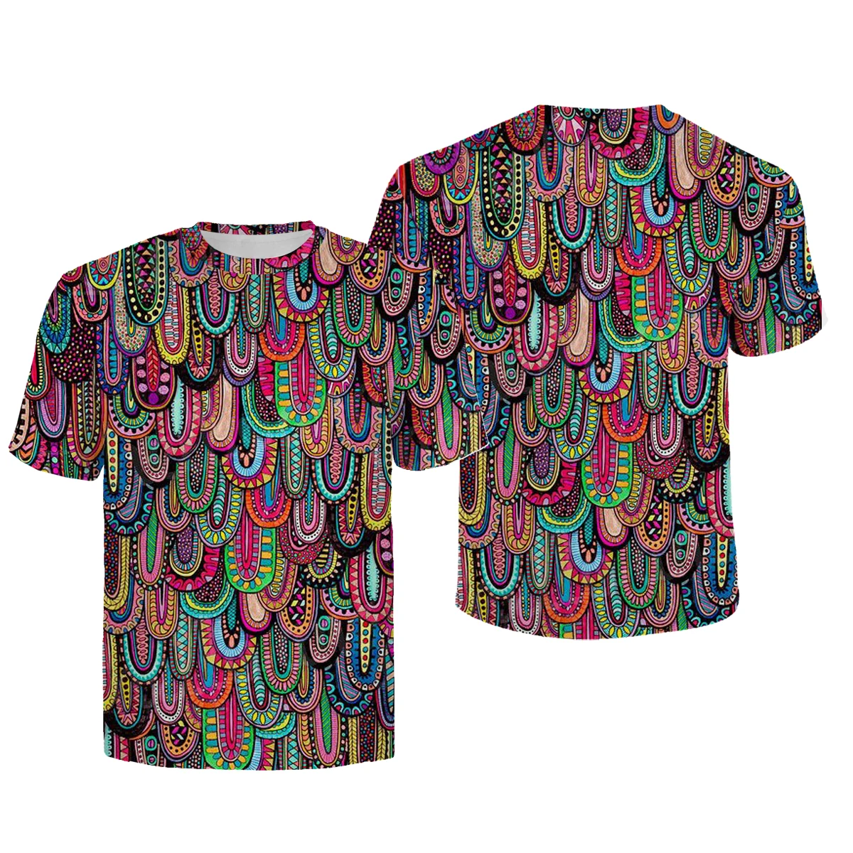 Boys' T-shirt tie dye pattern T-shirt short sleeved T-shirt men's T-shirt women's clothing women's formal T-shirt 3D digital pri