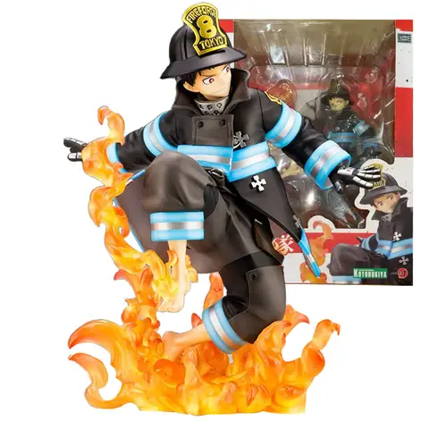16 cm Shinra Kusakabe-figur Anime Fire Force Specialeffekt Blod Skrivbordsdocka Golfmodell Leksakspresent Samling Ornament PVC 8 best sales Fire Force-figur - №1