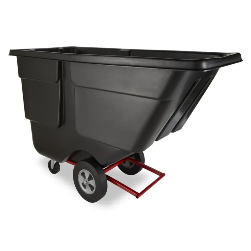 home.Tilt Dump Truck/Trash Cart/Garbage Collection/Recycling,850 lbs capacity, Black, Office/Warehouse/Facility Management