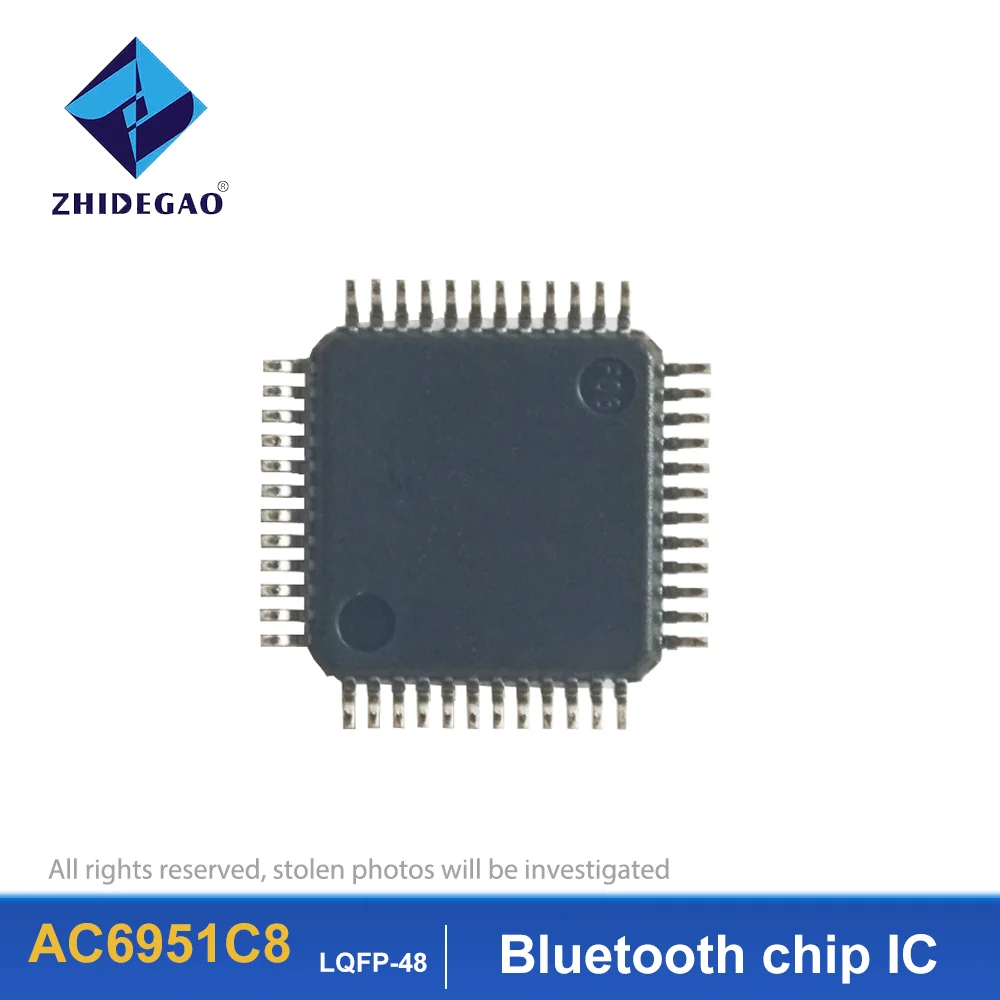 AC6951C8 LQFP-48  Bluetooth chip IC MCU CPU Black  Brand New