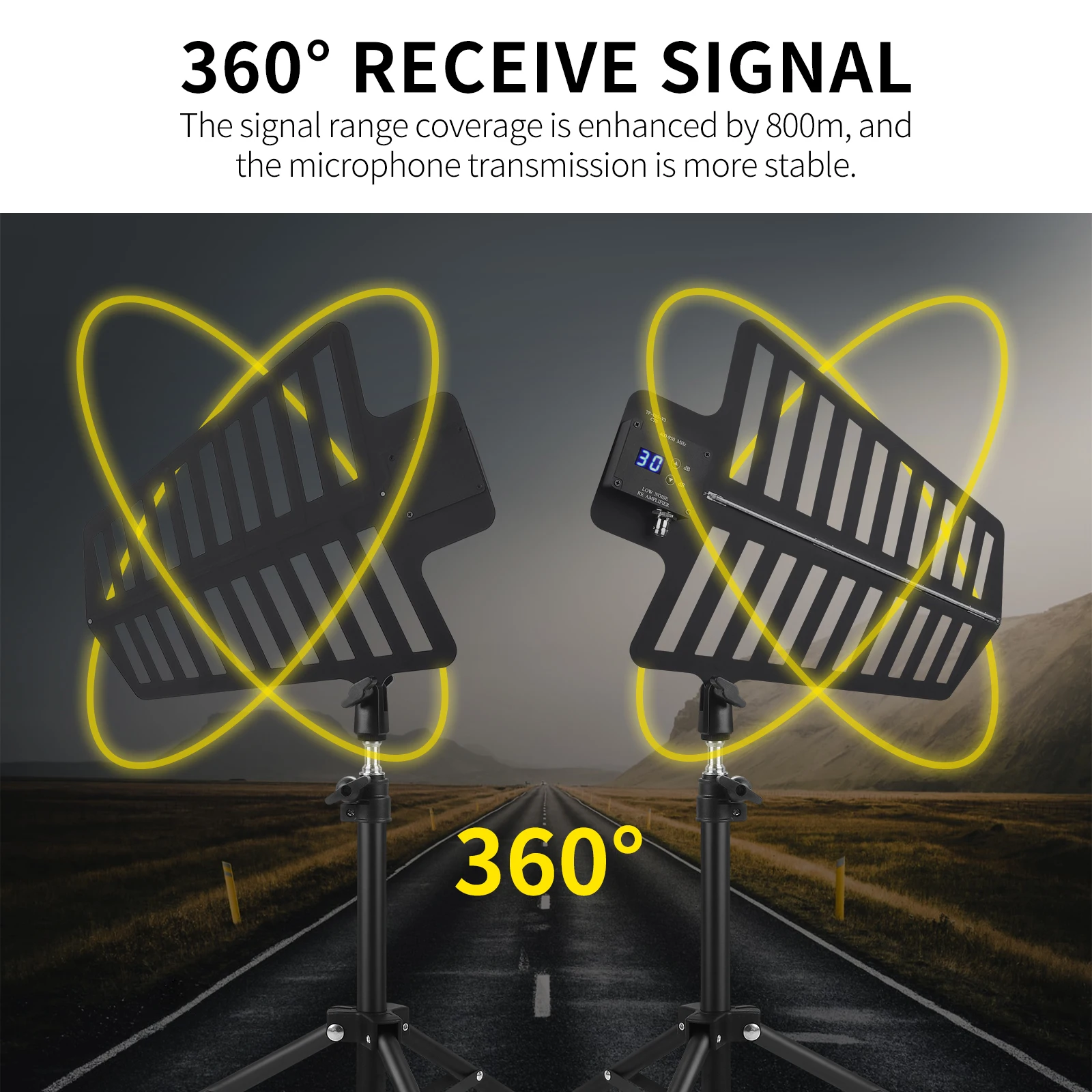 TLF Xtuga SY-1000 Microfono wireless UHF RF Segnali Spiltter Distributore Amplificatore Antena 450-1000MHZ Attrezzatura da palco o 80