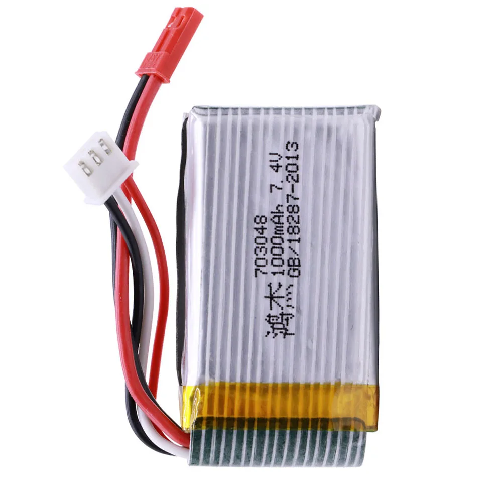 7.4V 1000mah 25C Lipo Battery and 7.4v Charger For MJXRC X600 U829A U829X F46 X601H JXD391 FT007 2s Lipo Battery 703048 parts