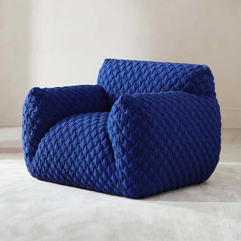 

Italian blue fat latex living room single sofa balcony bedroom lazy Internet celebrity Klein living room group