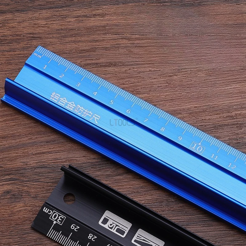 Protective Ruler Protective Cutting Tool Aluminum Alloy Multifunctional Advertising Special Graphic Cutting Protective Ruler