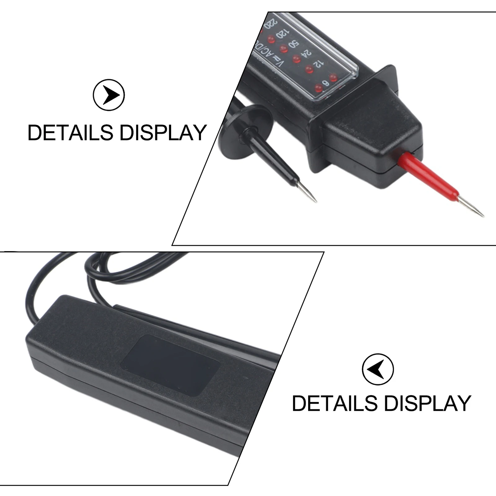 JQ 9928 Digital Voltage Tester 6-380V Non Contact Detector with LED Light and Beep for Neutral Live Wire Checking