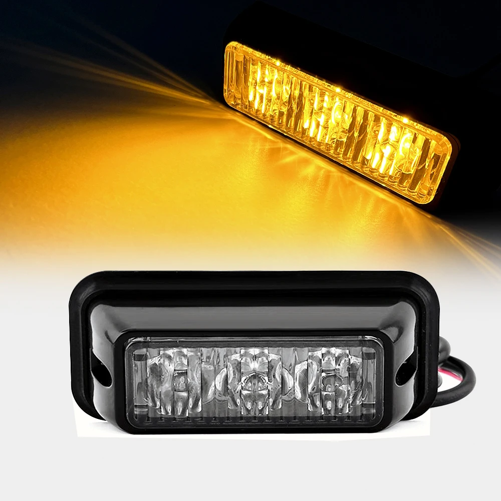 3 LED Car Strobe Light impermeabile LED emergenza Beacon Flash Lights polizia attenzione spia 12 modalità lampeggiante diversa