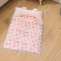 Durable Ice Silk Pet Cooling Mat Bite-resistant with Pillow Dog Cooling Bed Rectangular Non-slip Pet Summer Pad for Puppy Cat