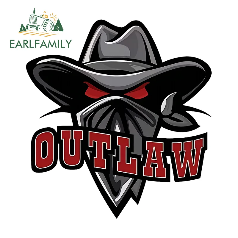 EARLFAMILY A Desperado A Western Cowboy Motorcycle Stickers Occlusion Scratch Simple Practical Scratch Proof Custom Printing