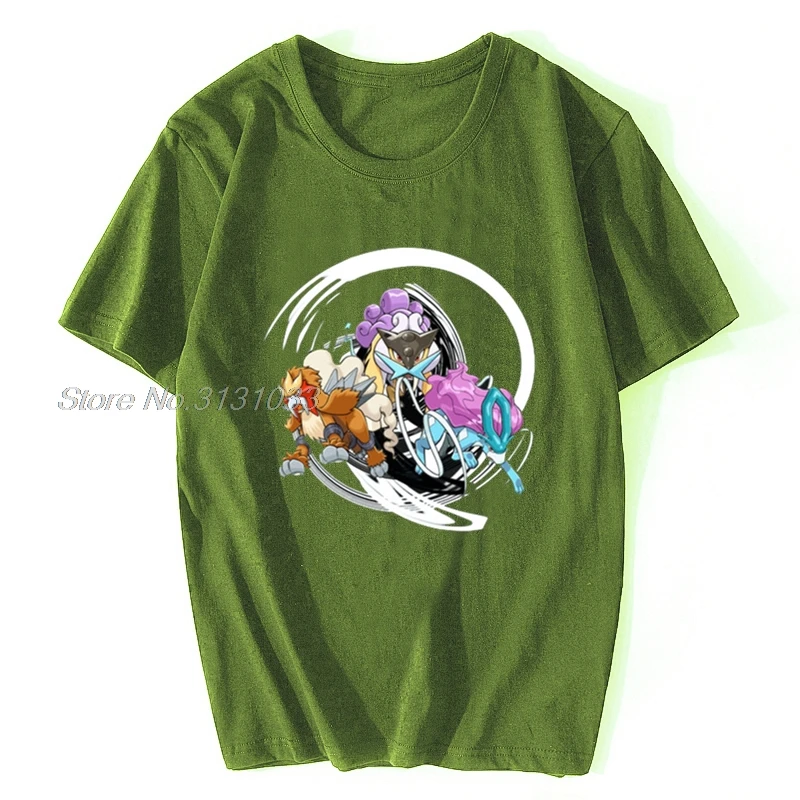 Entei Raikou Suicune Ronaldo Able Thanksgiving Day Peru Fabric o-neck Men Tops Shirt Tops T Shirt Hot Sale Top T-shirts