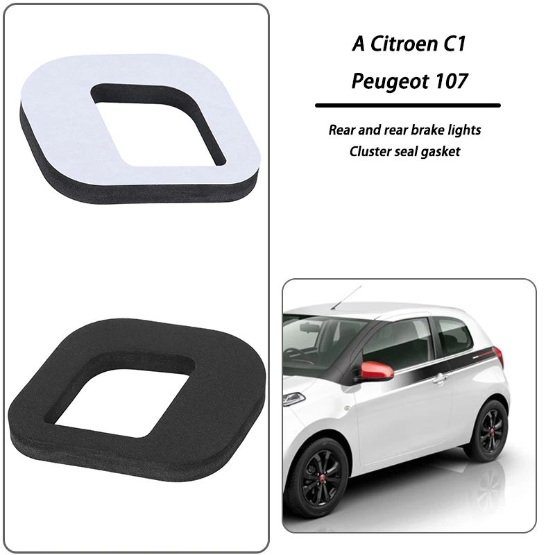 1 مجموعة لسيتروين C1 بيجو 107 عالية شنت ضوء الفرامل طوقا و 3rd ضوء الفرامل الخلفية الذيل العنقودية الأختام أختام السيارات #5