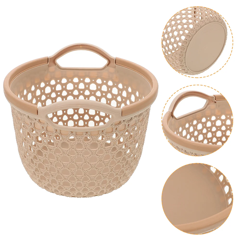 

2 Pcs Waterproof Dirty Clothes Basket Hollow Out Laundry Organizer Small Plastic Hamper Tote Holder Cute Storage
