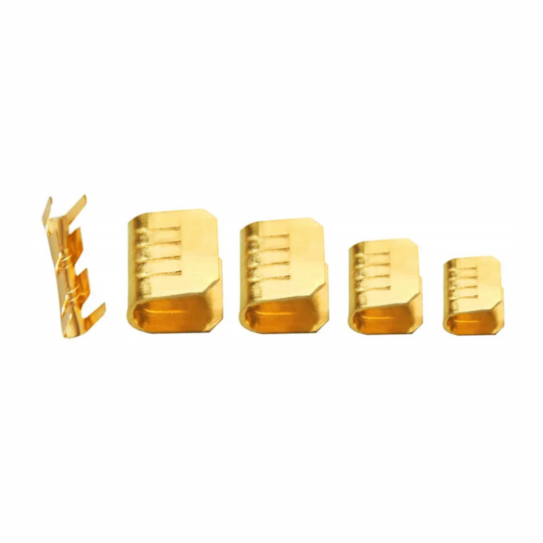 500PCS Gold Brass Quick Pressing Button U-shaped Copper Buckle Parallel Copper Ferrule Terminal 5 Specifications