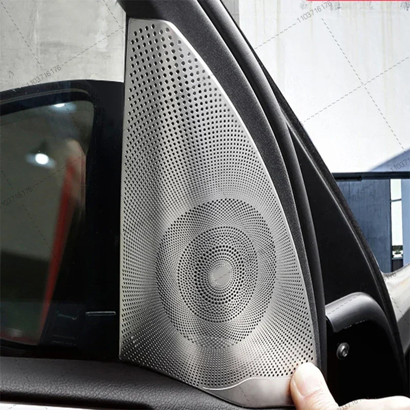 Matte Car Door Audio Speaker Cover Trim For Mercedes Benz ML GL Class  GLS GLE X204 X166 W166 2pcs view 5