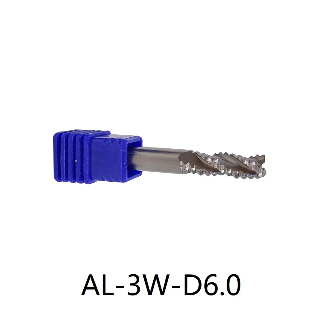 AL-3W-D6.0 AL-3W-D8.0 ZCC End mill serrated teeth General machining of Al and Al alloys