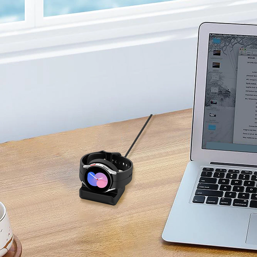 

Silicone Charger Holder Non-Slip Base Charging Dock Holder Portable Watch Charger Lightweight for Galaxy Watch6/Watch6 Classic