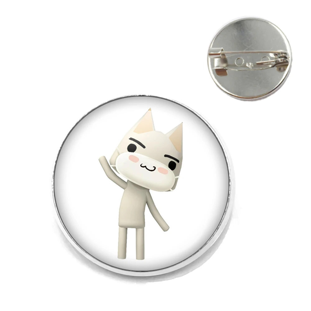 Toro Inoue Game Doko Demo Issyo Glass Dome Brooches Shirt Lapel Bag Clothes Cartoon Pins Jewelry Badge Kawaii Decoration Gift