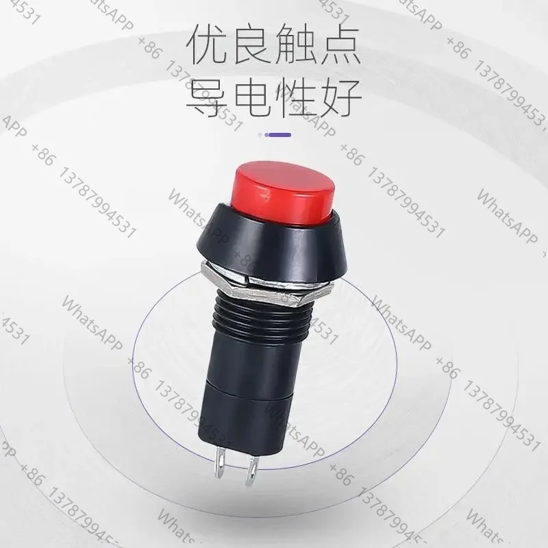 100pcs/lot PBS-11 12mm 250V 3A Push Button Switch Metal Tactile Micro Interruptor Bouton Poussoir PBS-11A PBS-11B