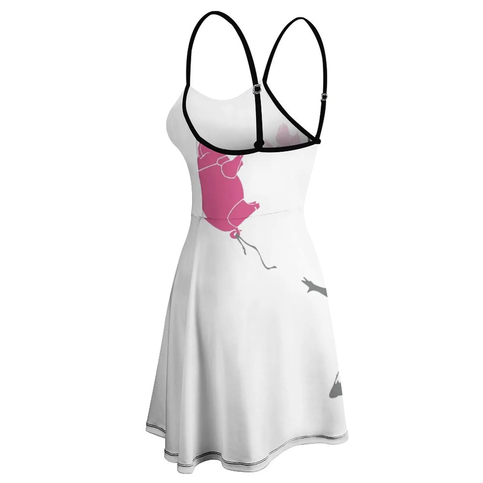 Pigballoon Graphic For Sale Women's Sling Dress Humor Dresses Unique Sexy  Woman's Dress  Parties