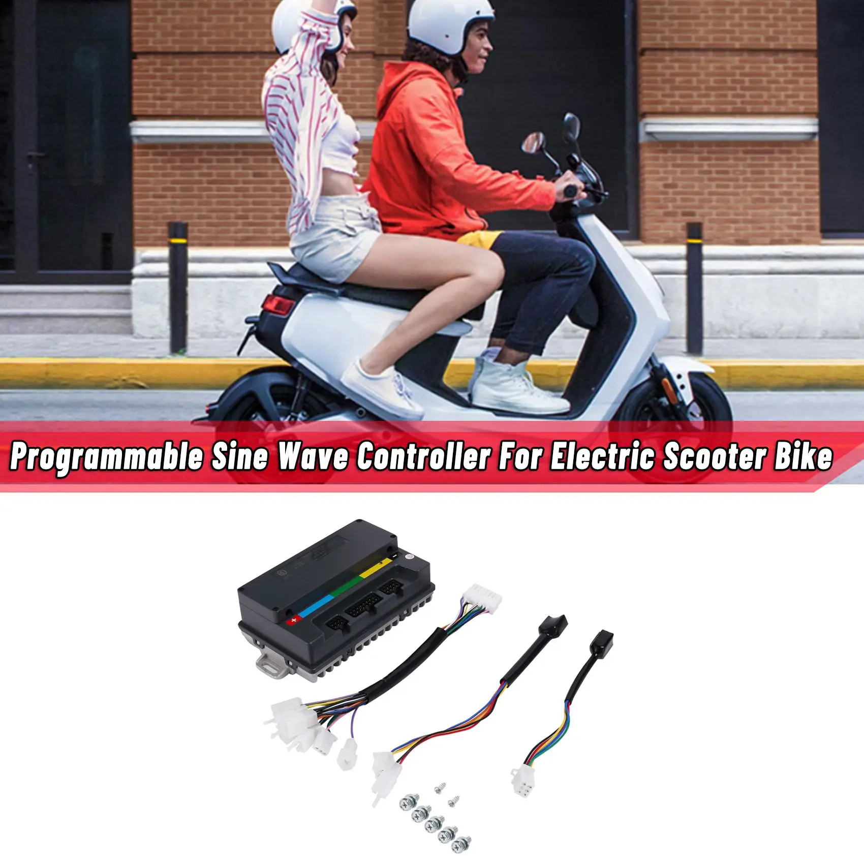 EM50SP 72V 50A 55KPH Programmable Sine Wave Controller for Electric Scooter Bike