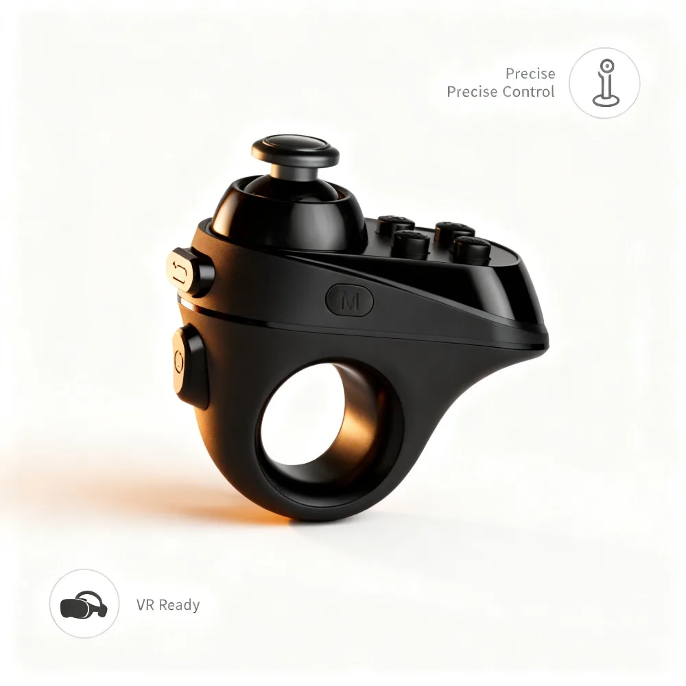 R1 Ring Shape Bluetooth-compatible VR Remote Controller Wireless Gamepad for iPhone Android Phone VR Headset