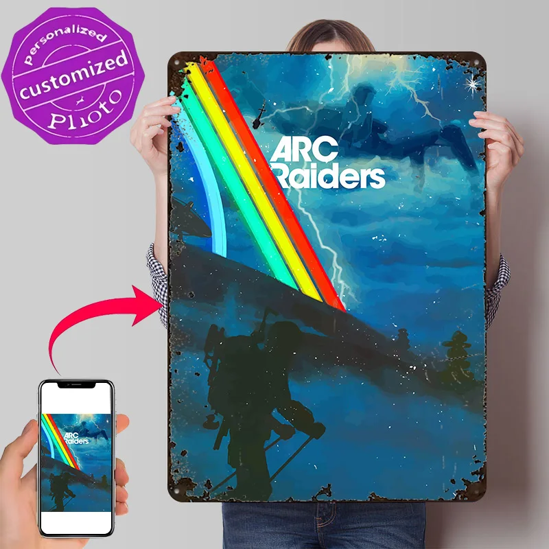 Arc Raiders Metal Poster Perfect Gift for Fans Lovers Customized Wall Art Metal Sign for Gaming Decoration Room Wand Deko House