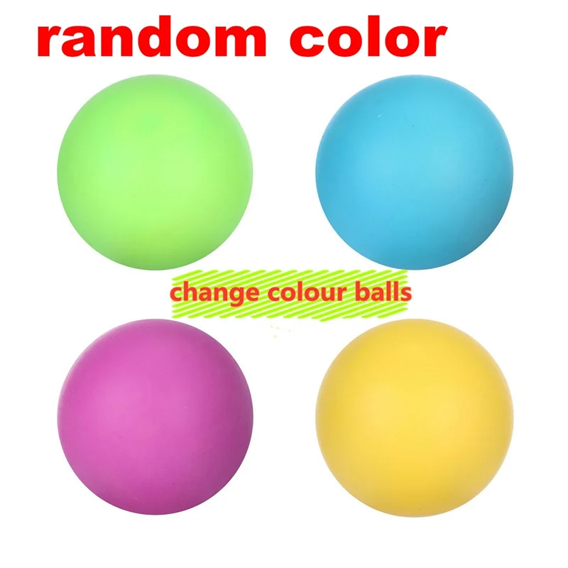 

Stress Relief Color Changing Balls Soft Rubber Squeeze Color Changing Slow Bouncing Balls Kneading Toys