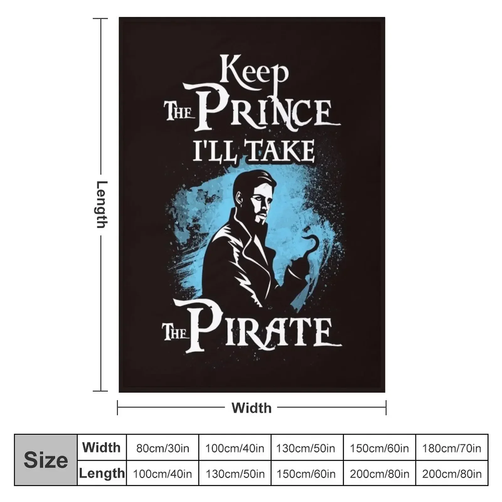 Keep The Prince, I'll Take The Pirate Throw Blanket Cute Soft Plaid Custom For Decorative Sofa Decorative Throw anime Blankets