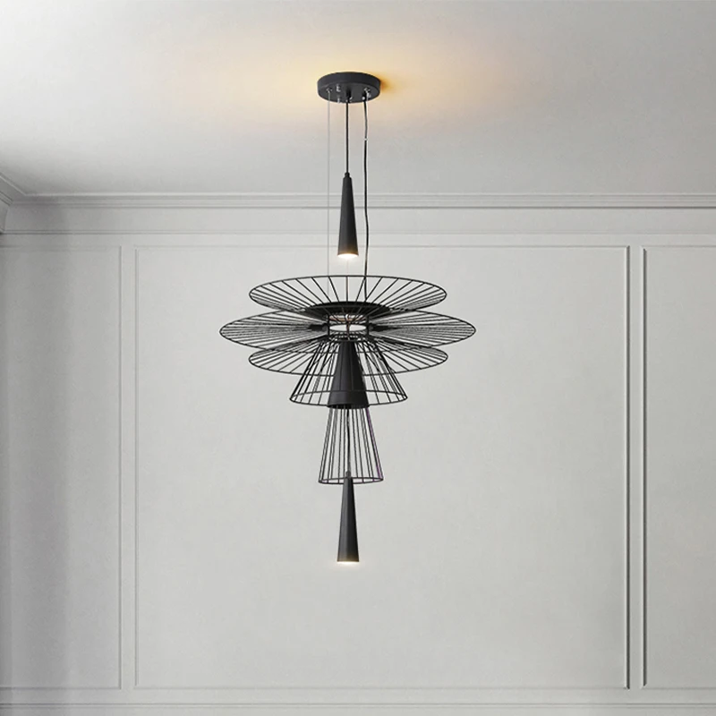 

Modern Flying Saucer Hanging Lamp Ceiling Luxury Metal Designer Pendant Light for Bar Restaurant Loft LED Chandelier Home Decor