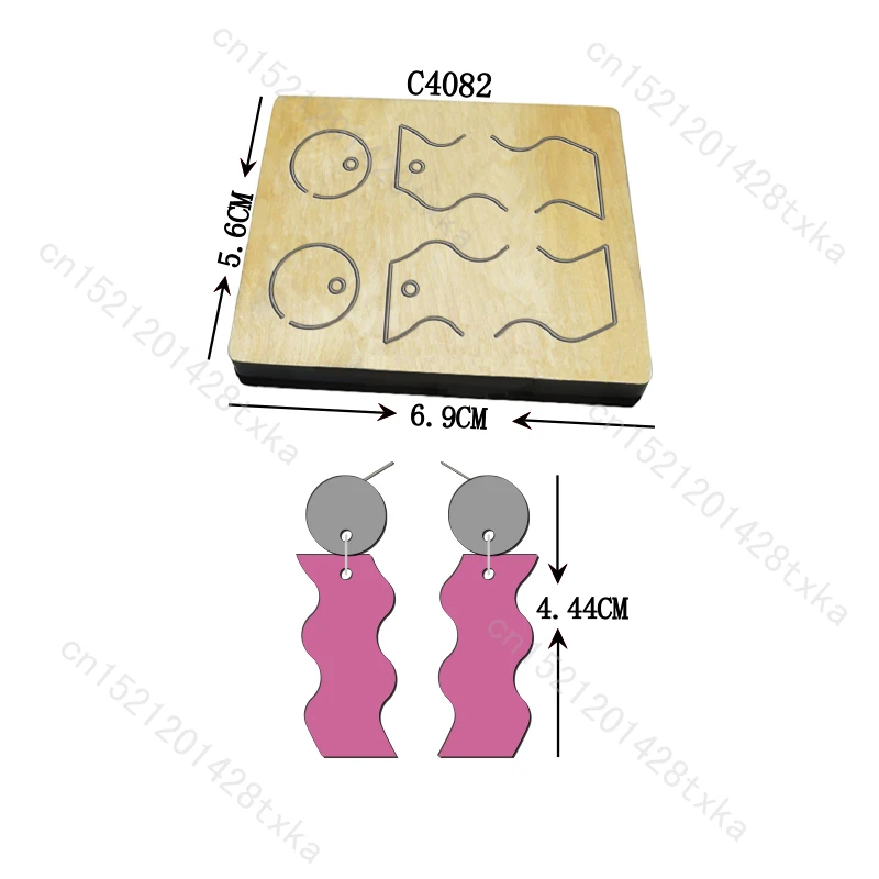 

Новые серьги Деревянные штампы для вырезания Скрапбукинг C4082 Несколько стилей