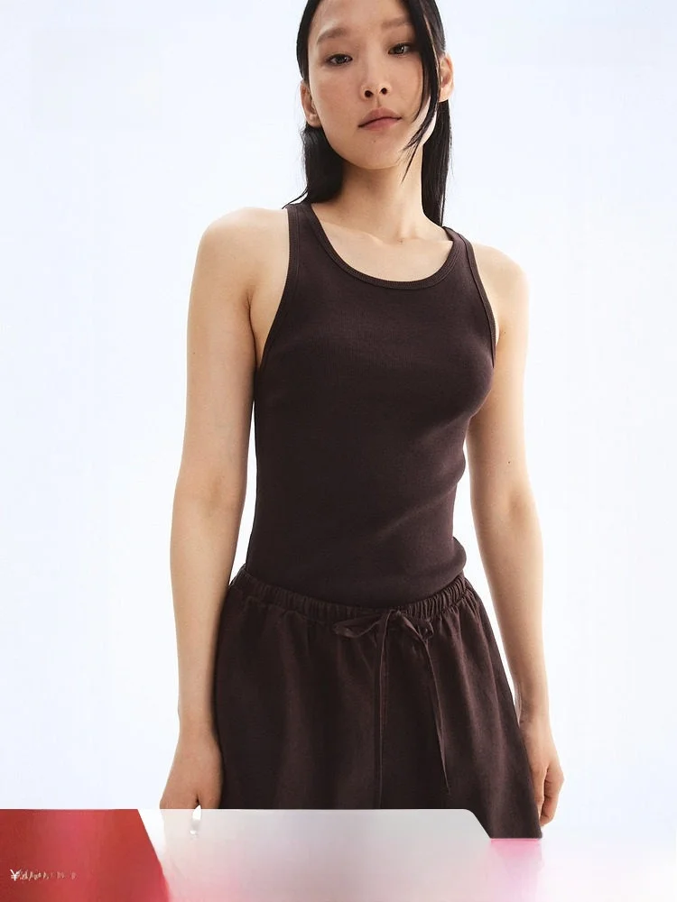 

Льняные брюки-стринги H&M для женщин, прямые, повседневные, с завышенной талией, летняя коллекция, 100% лен