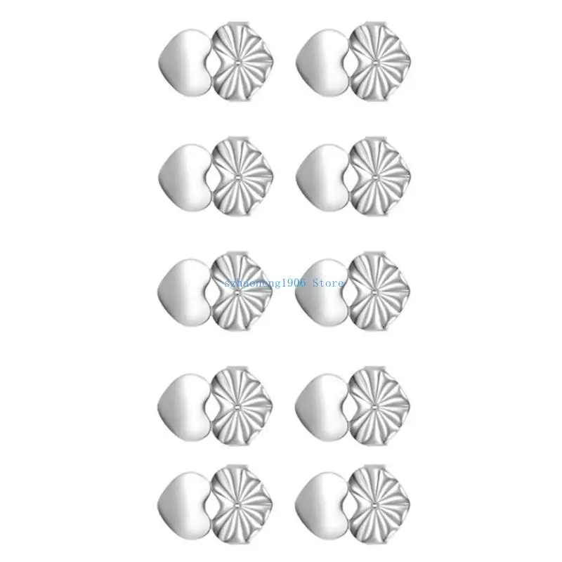 

85LF 10Pcs Earring Stopper Backs for Heavy Earrings Secure And Stylish Heart Earring Backs Earplug Retainer For Heavy Earring