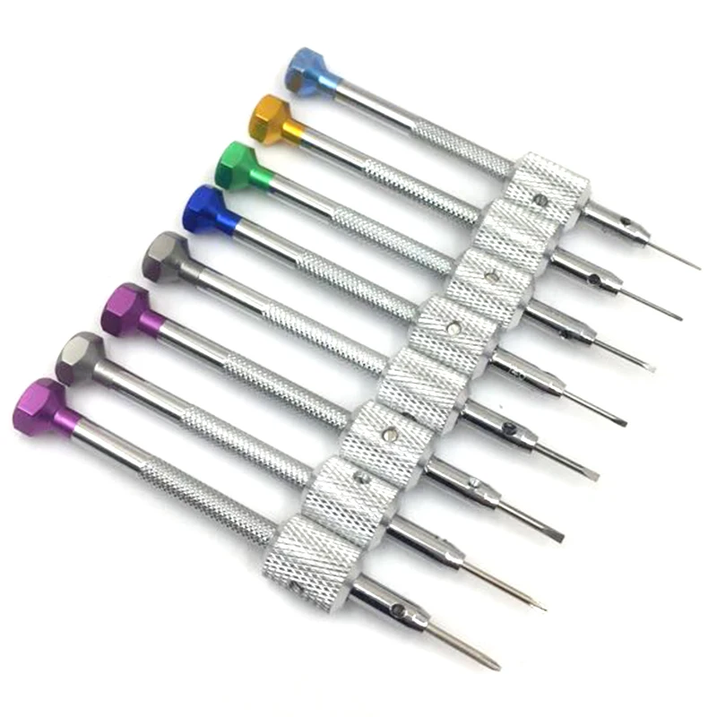 8 Pcs Watch Screwdrivers with Metal Stand Tool for Watch Repair Watch Screwdriver Set