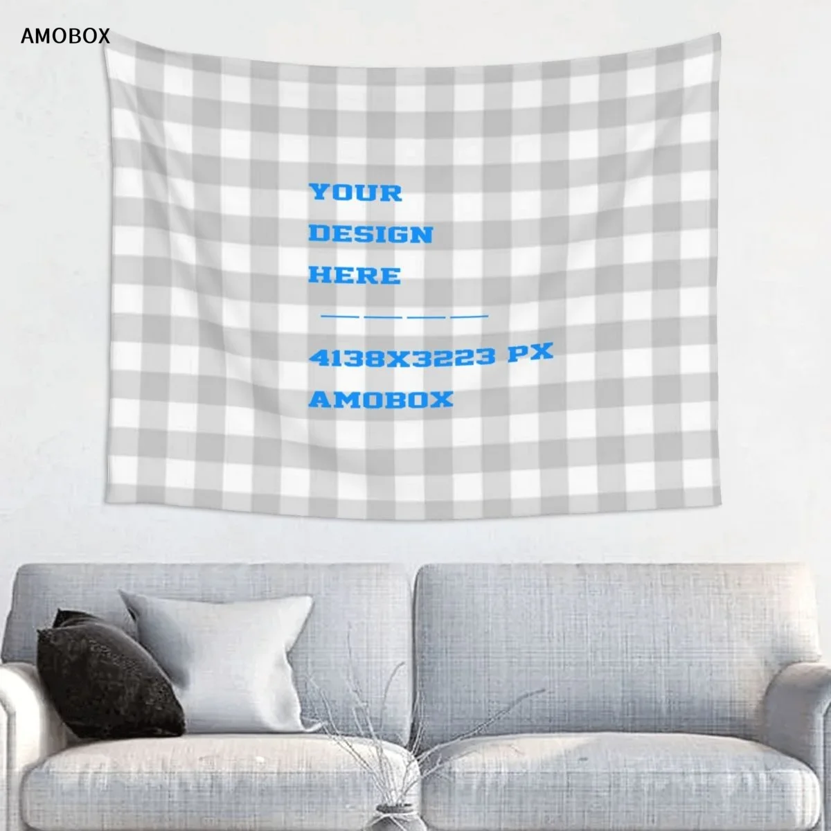 AMOBOX-Customized Tapestry, Wall Hanging, Personalized Backdrop Banners for Bedroom, 29x37in