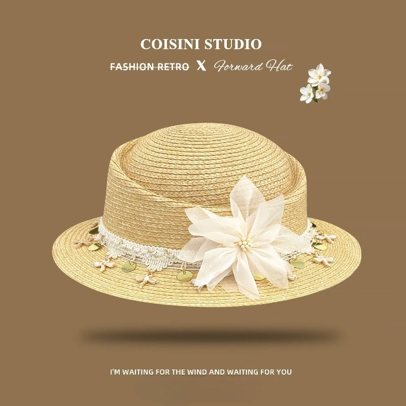 

Соломенные шляпы-панамы для женщин для отдыха на природе, весенне-летние, для пляжа, от солнца и для защиты от ультрафиолета