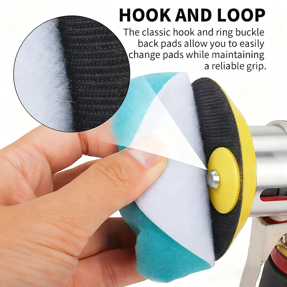 1/2/3/4/5 بوصة تلميع الرملي الوسادة الهوائية ساندر القرص دعم لوحة هوك وحلقة M6 M8 الموضوع لأداة دريمل طاحونة الدوارة #3