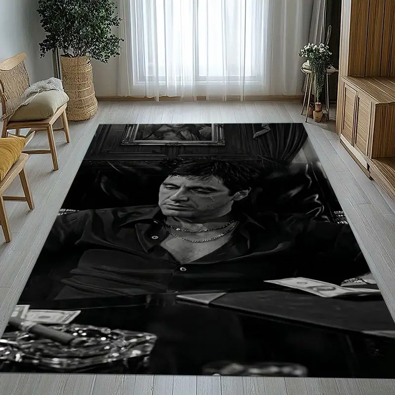 Retro Movie The Godfather Vito Corleone Soft Non-Slip Area Rug for Living Room,Bedroom Playroom Carpet Mat for Sofa,Home Decor