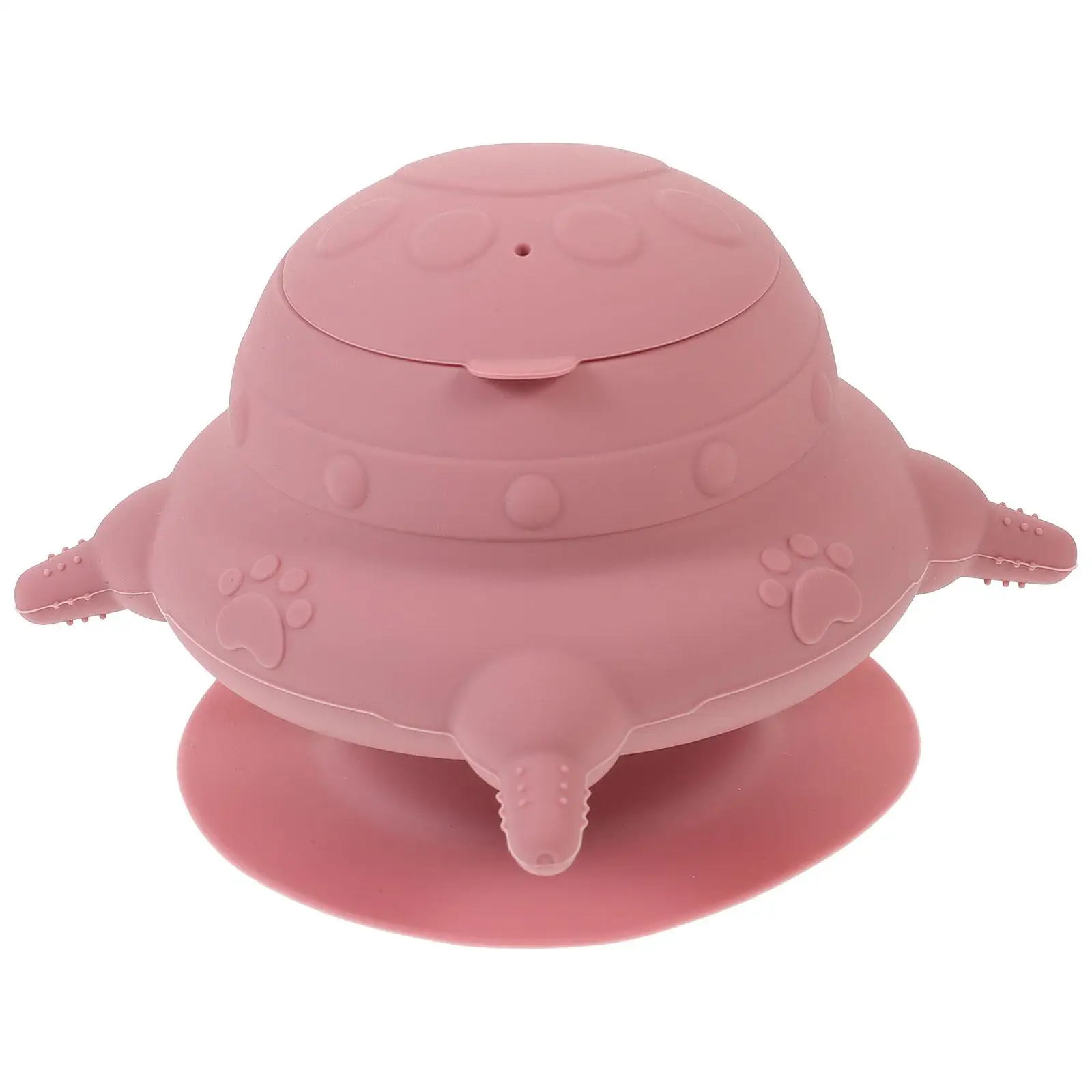 

One-piece Puppy Feeding Bowl Nurse Pet Dog Silica Gel Pink Pacifier Cats Silicone Feeder