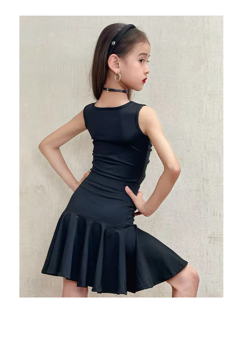 

New girls Latin dance practiceoutfit 2026 new children's dance skirt competition training outfit fullskirt setperformance outfit