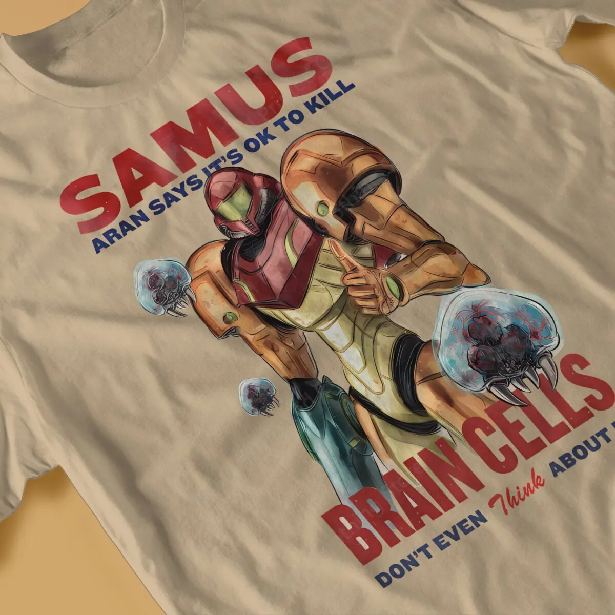 تي شيرت للرجال والنساء مطبوع على لعبة ساموس آران ميترويد بأكمام قصيرة ، توبات كاجوال جيدة التهوية ، ملابس شارع فضفاضة #3