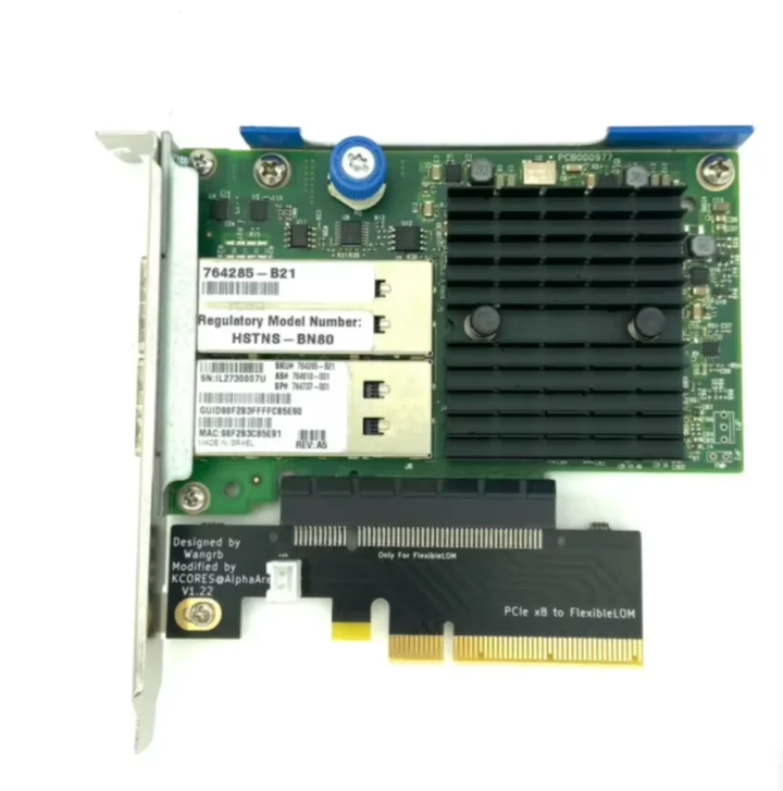 

Original 764285-B21 10GB/40GB 2-PORT 544FLR QSFP ADPTR - PCI-E 8x Full Height